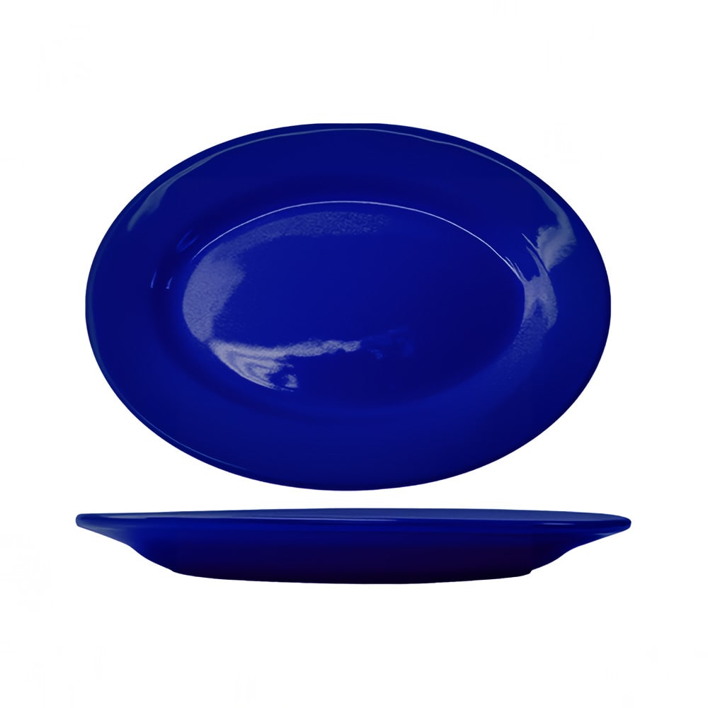 129-CA12CB 10 3/8" x 7 1/4" Oval Cancun™ Platter - Ceramic, Cobalt Blue