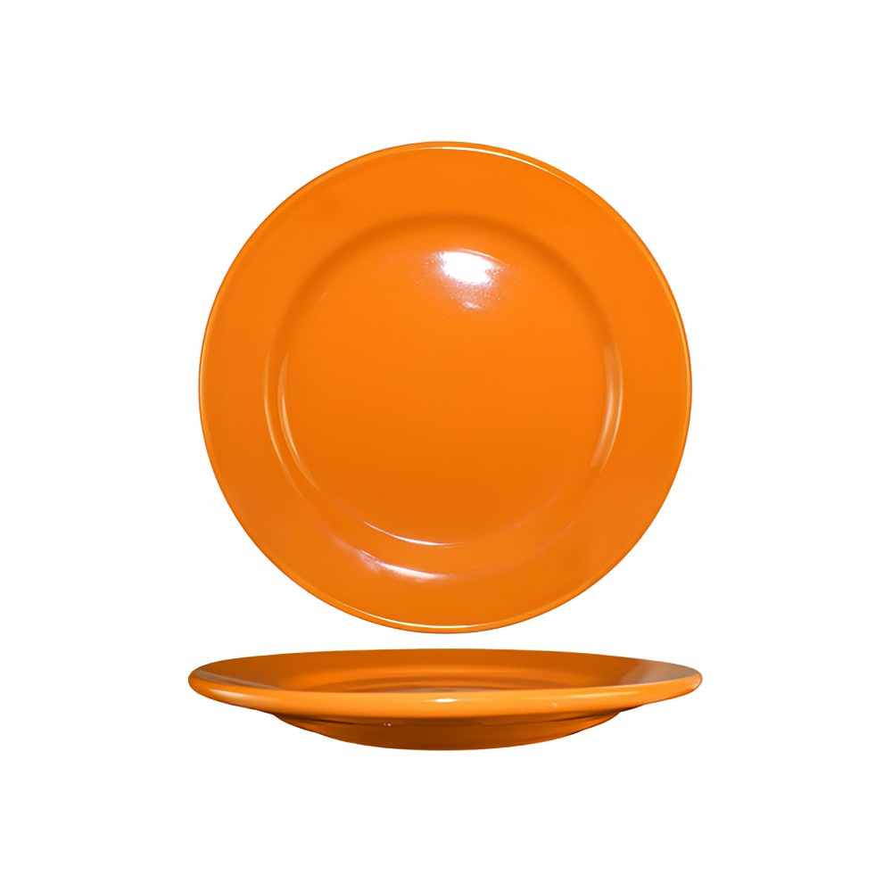 129-CA7O 7 1/8" Round Cancun™ Plate - Ceramic, Orange