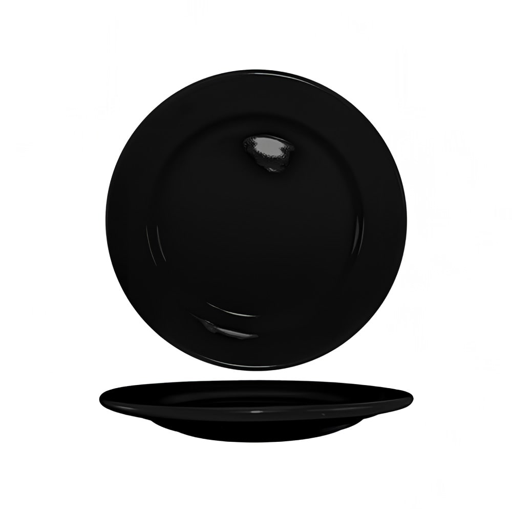 129-CA7B 7 1/8" Round Cancun™ Plate - Ceramic, Black