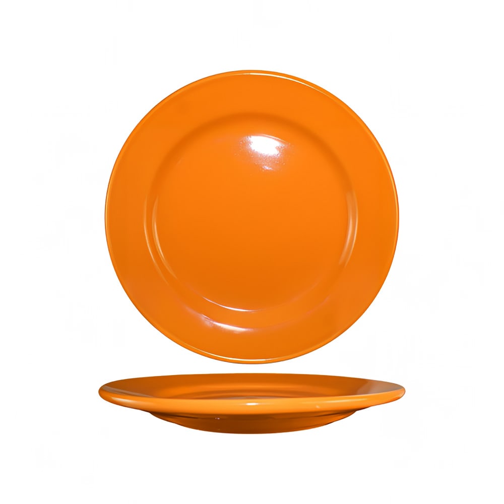 129-CA8O 9" Round Cancun™ Plate - Ceramic, Orange