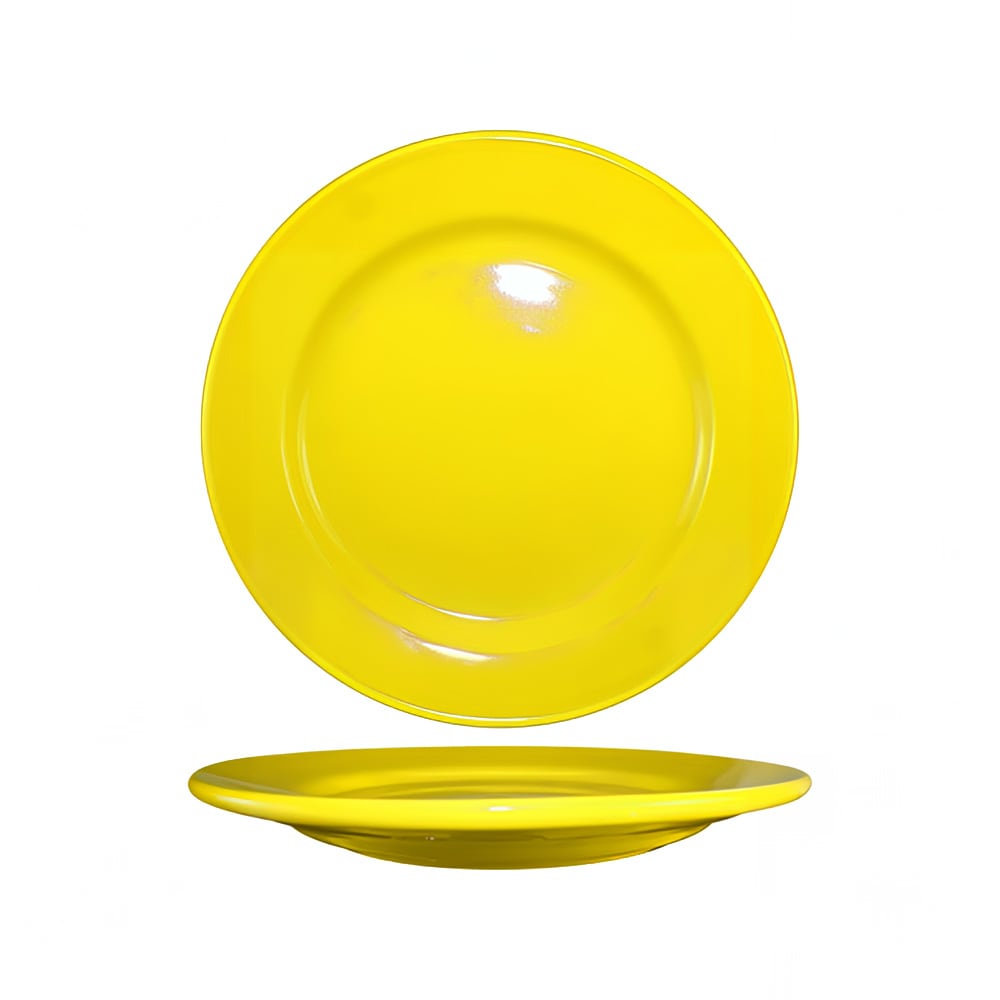 129-CA6Y 6 5/8" Round Cancun™ Plate - Ceramic, Yellow