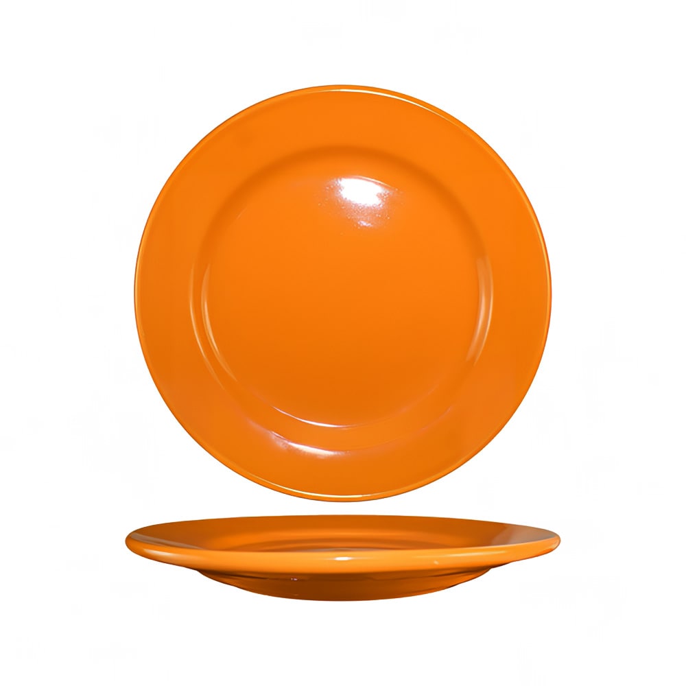 129-CA9O 9 3/4" Round Cancun™ Plate - Ceramic, Orange