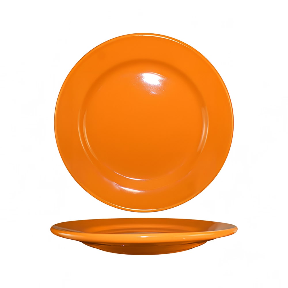 129-CA16O 10 1/4" Round Cancun™ Plate - Ceramic, Orange
