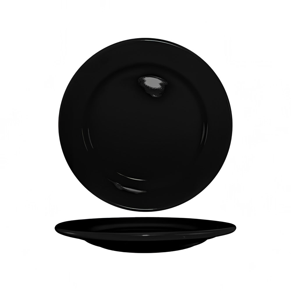 129-CA21B 12" Round Cancun™ Plate - Ceramic, Black