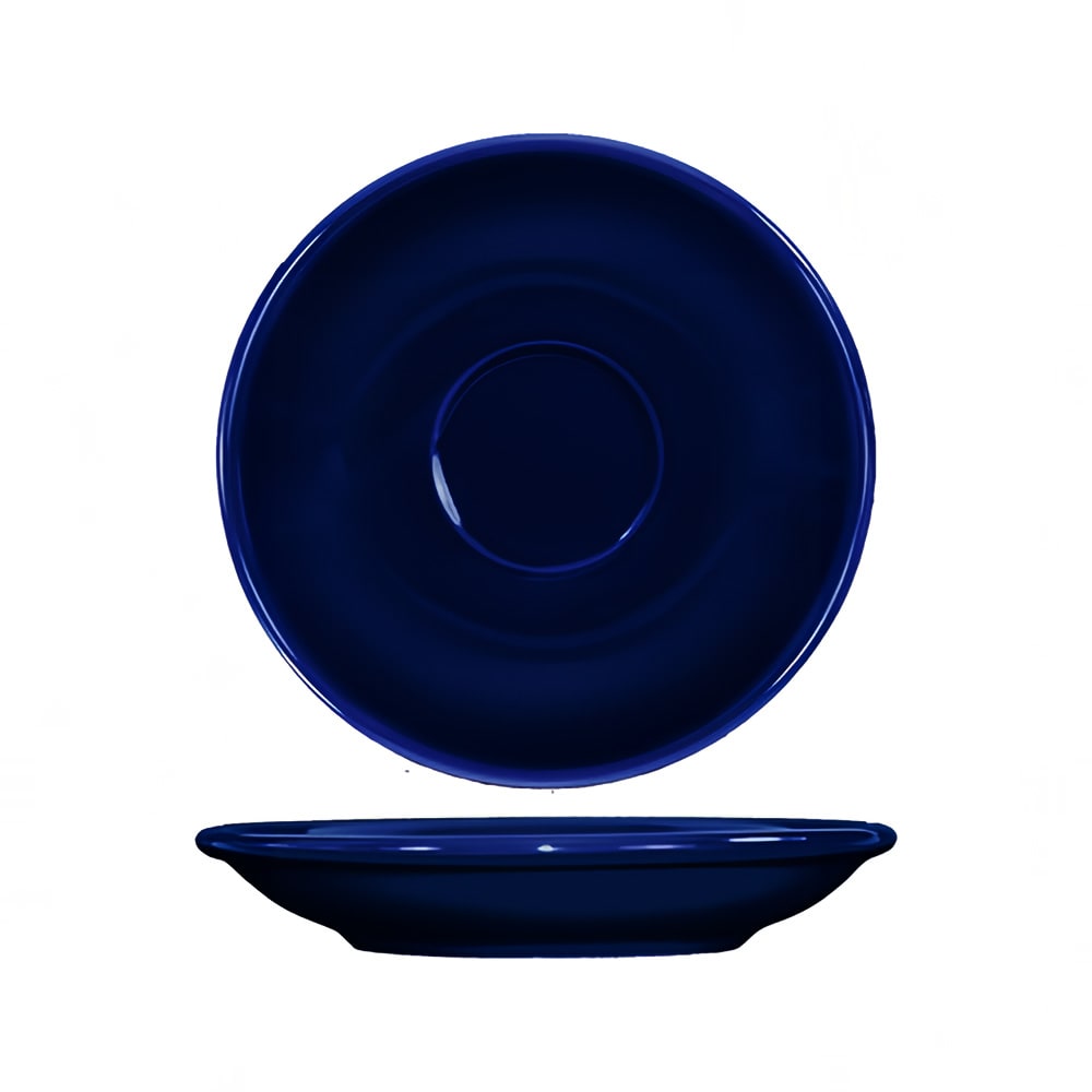 129-CA36CB 5 1/8" Round Cancun™ A.D. Saucer - Ceramic, Cobalt Blue