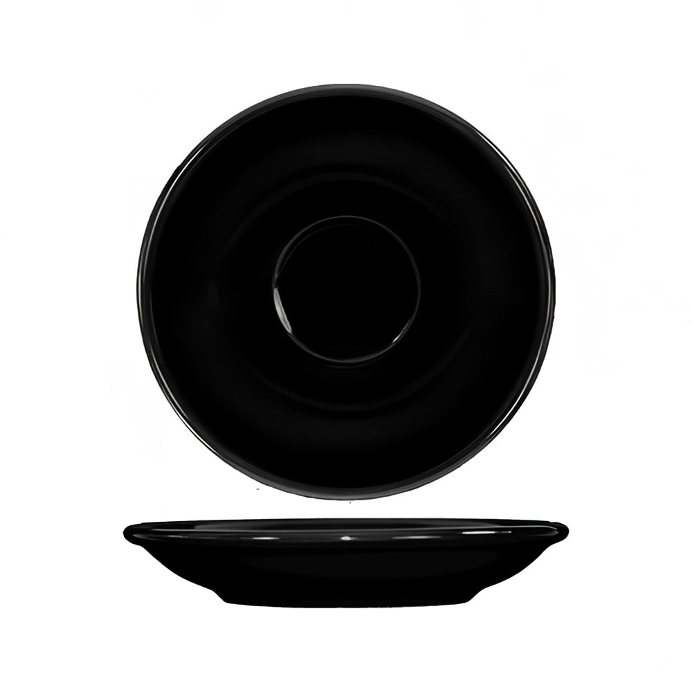 129-CA36B 5 1/8" Round Cancun™ A.D. Saucer - Ceramic, Black