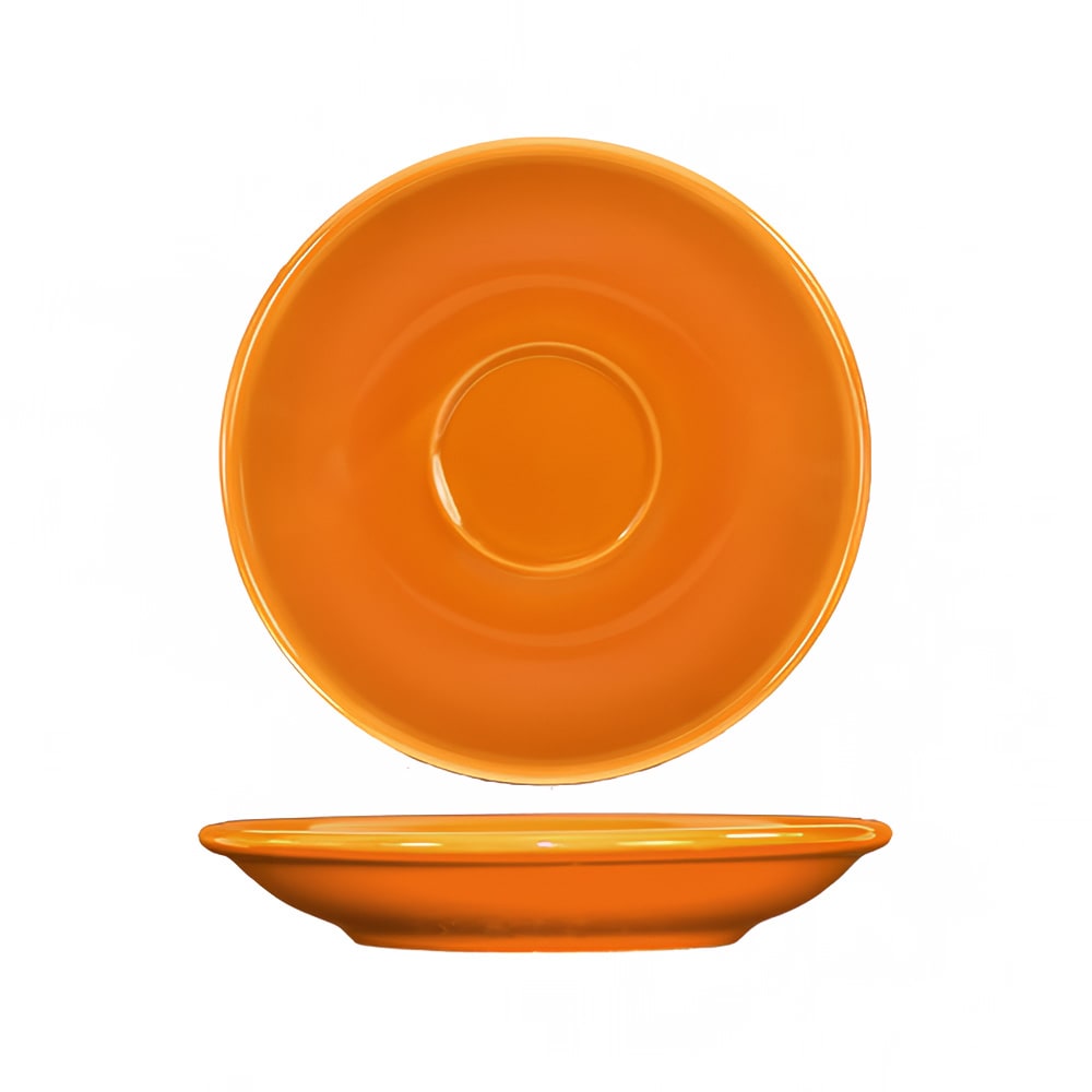 129-CA36O 5 1/8" Round Cancun™ A.D. Saucer - Ceramic, Orange