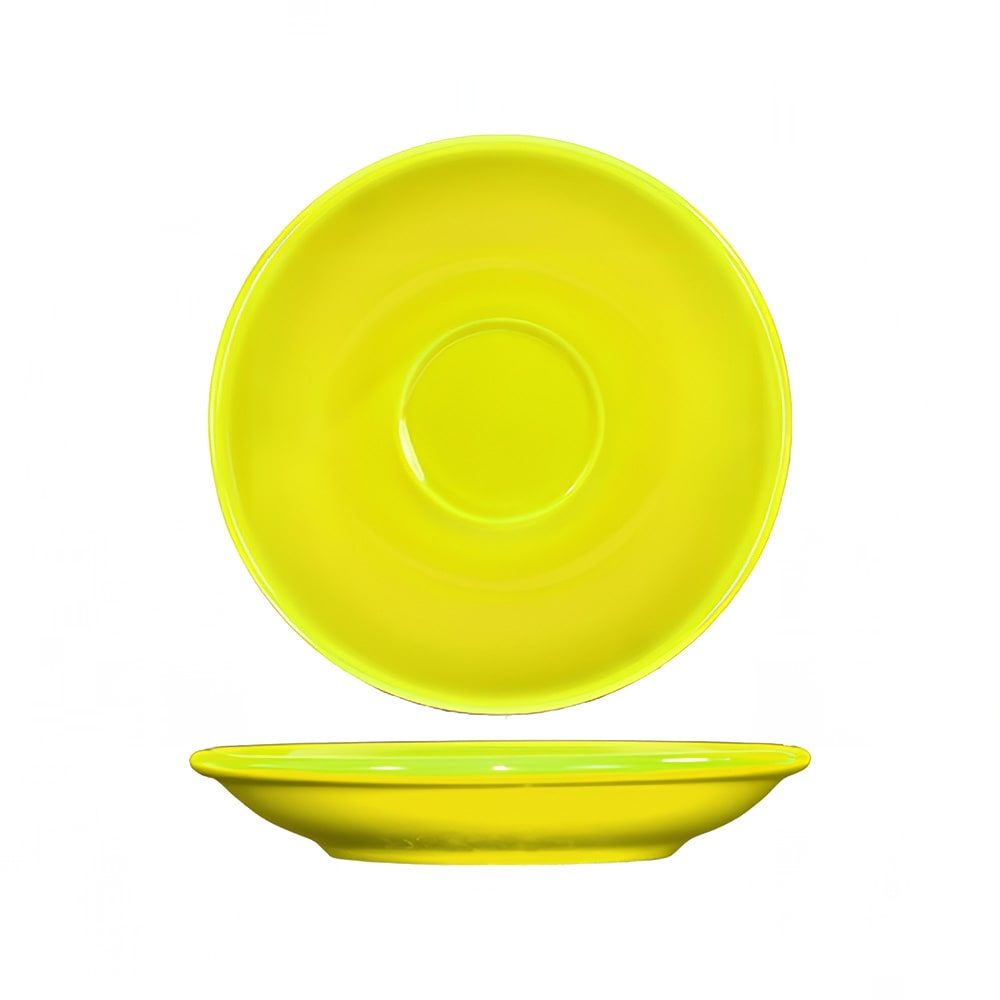129-CA36Y 5 1/8" Round Cancun™ A.D. Saucer - Ceramic, Yellow