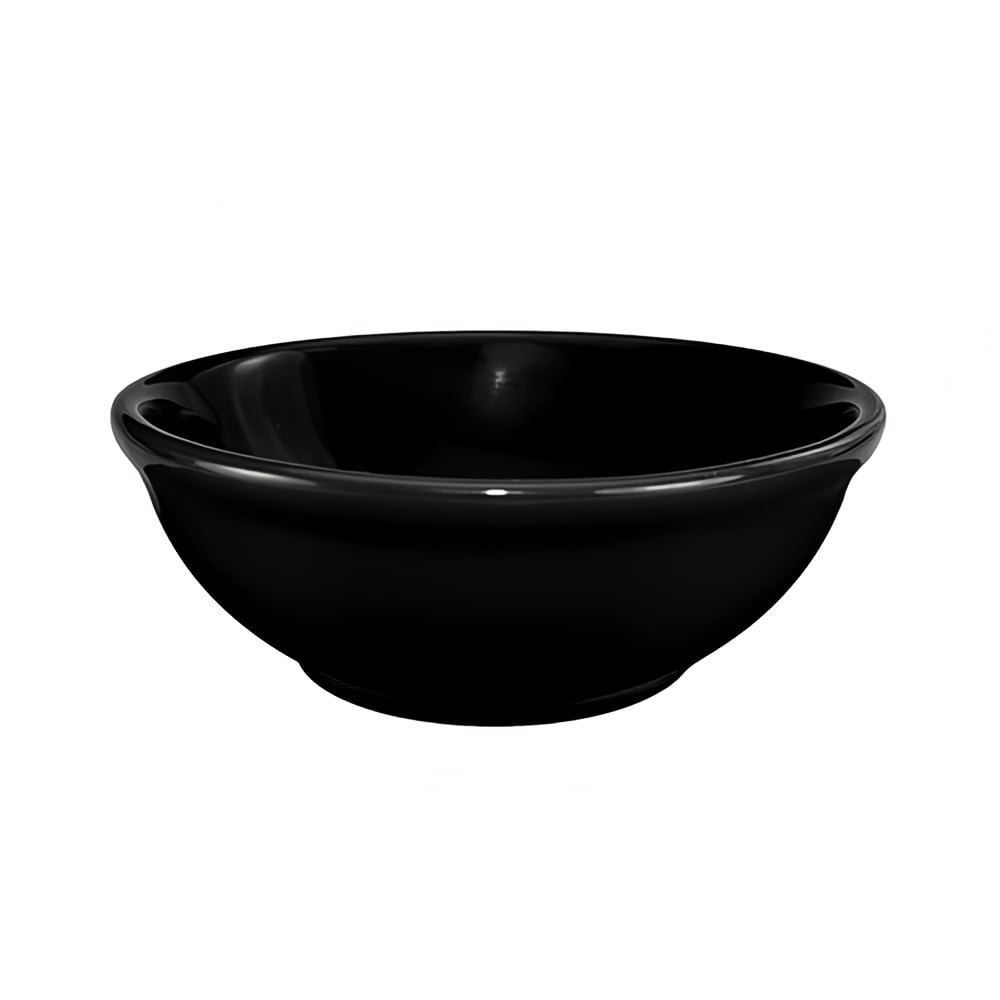129-CA15B 13 oz Round Cancun™ Oatmeal/Nappie Bowl - Ceramic, Black