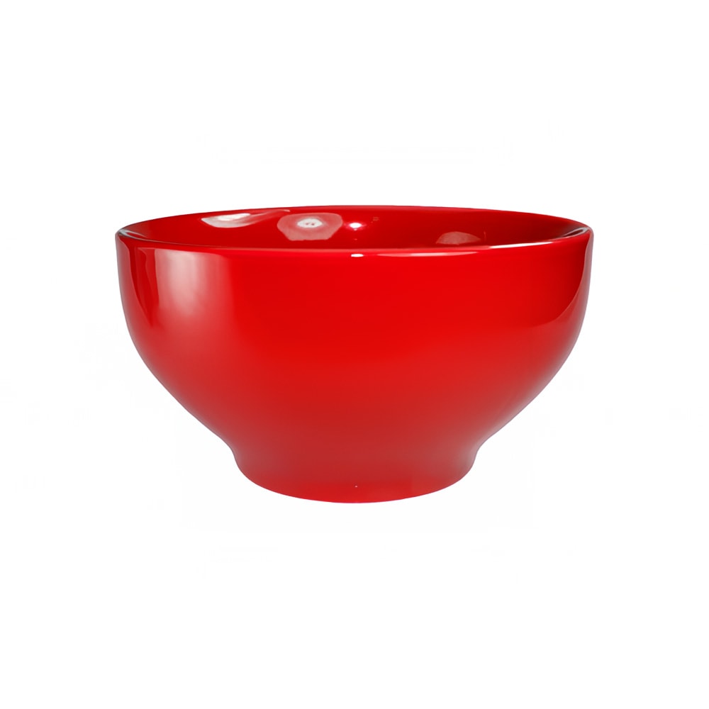 129-CA44CR 44 oz Round Cancun™ Bowl - Ceramic, Crimson Red