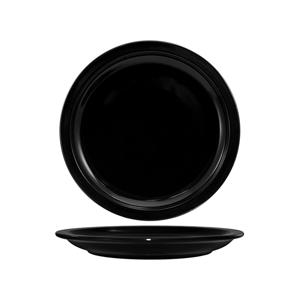 129-CAN6B 6 1/2" Round Cancun™ Plate - Ceramic, Black