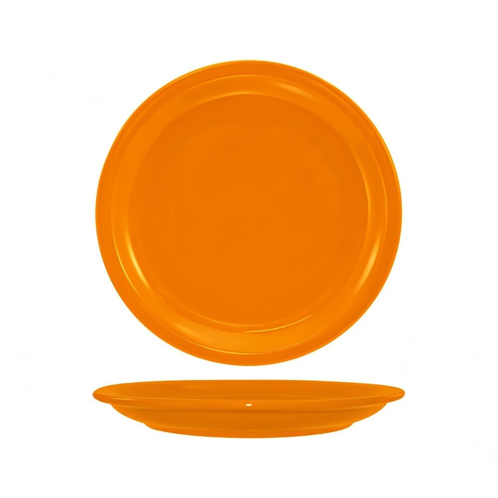 129-CAN9O 9 1/2" Round Cancun™ Plate - Ceramic, Orange