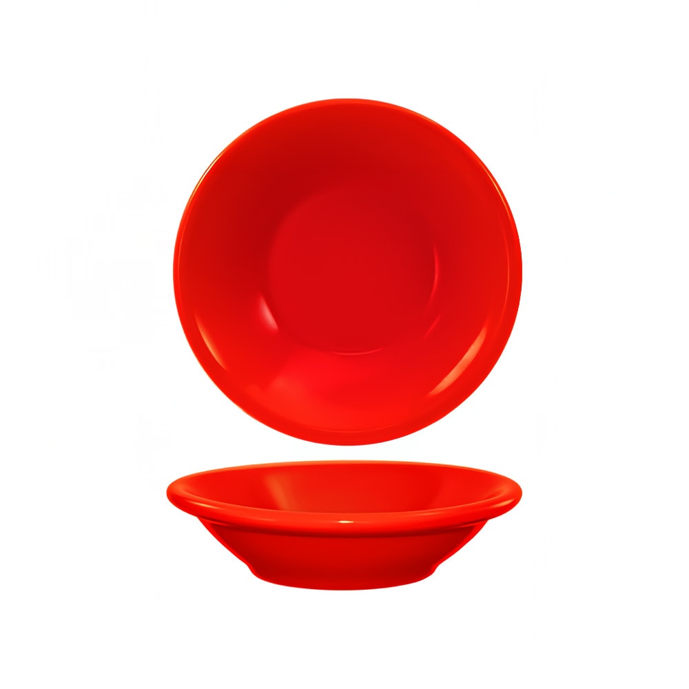 129-CAN11CR 5 oz Round Cancun™ Fruit Bowl - Ceramic, Crimson Red