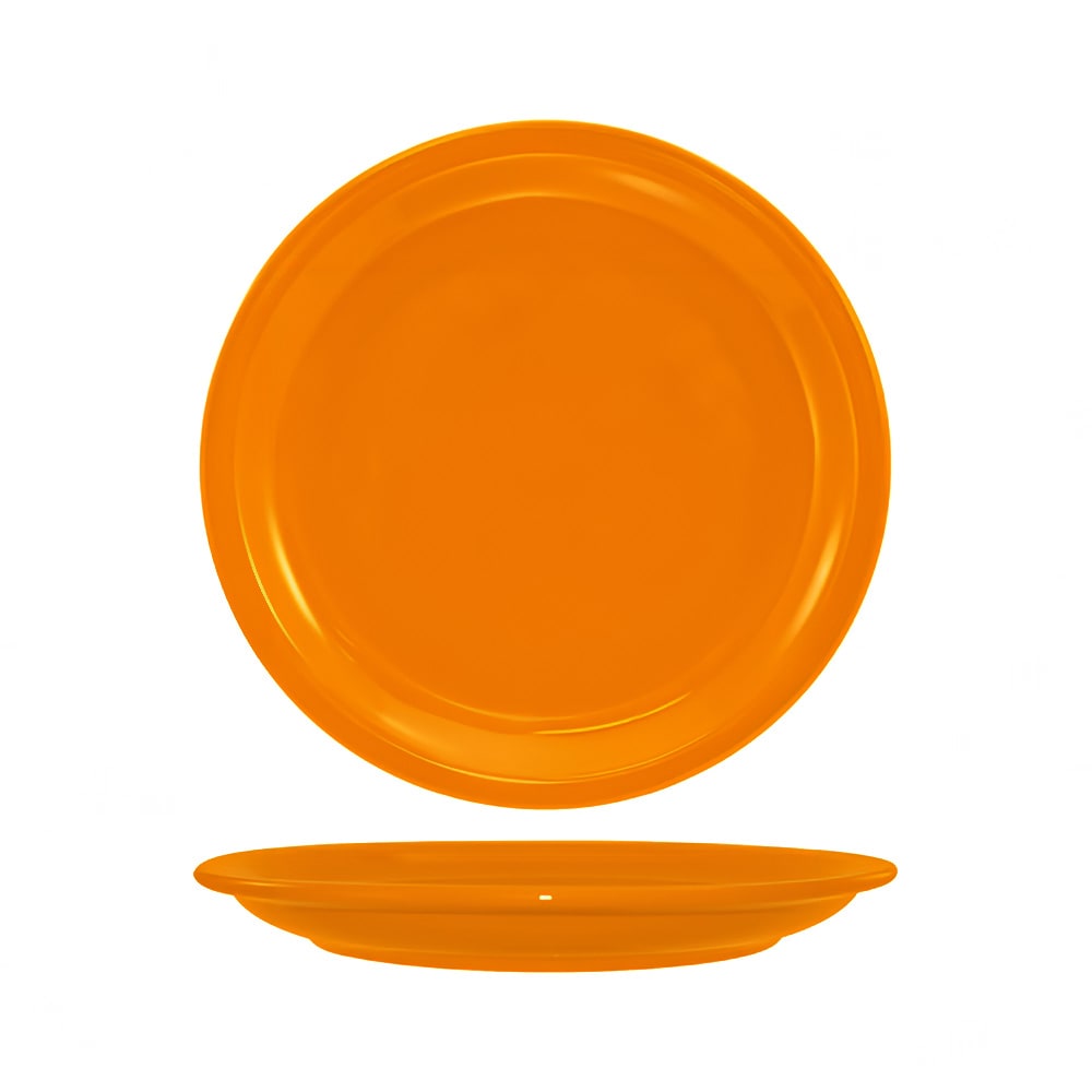 129-CAN7O 7 1/4" Round Cancun™ Plate - Ceramic, Orange