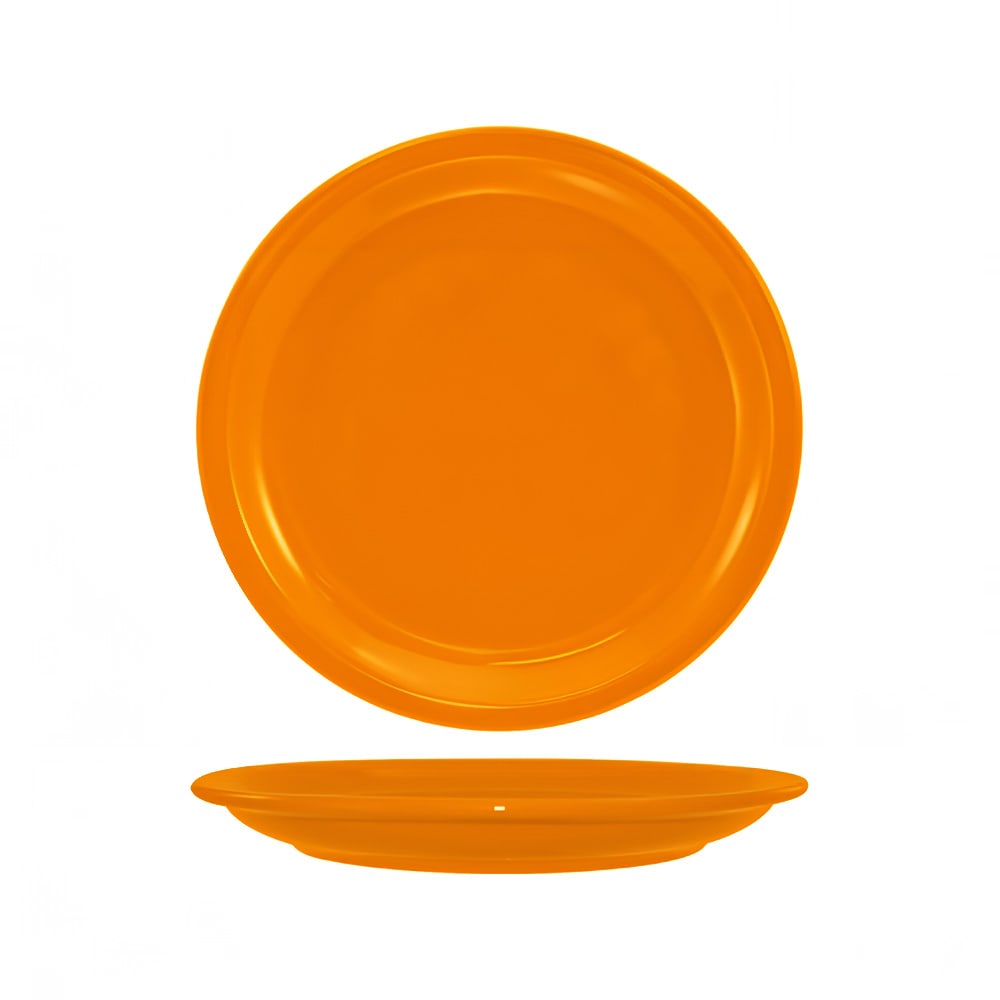 129-CAN8O 9" Round Cancun™ Plate - Ceramic, Orange
