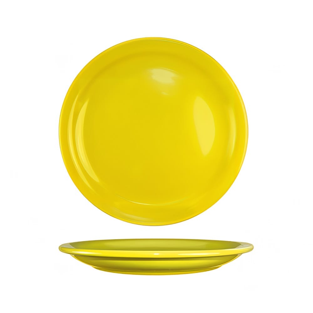 129-CAN8Y 9" Round Cancun™ Plate - Ceramic, Yellow