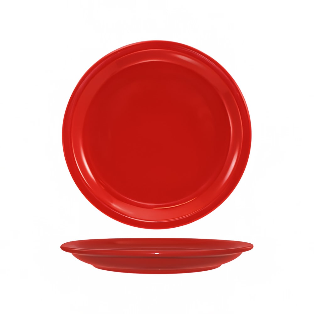 129-CAN16CR 10 1/2" Round Cancun™ Plate - Ceramic, Crimson Red