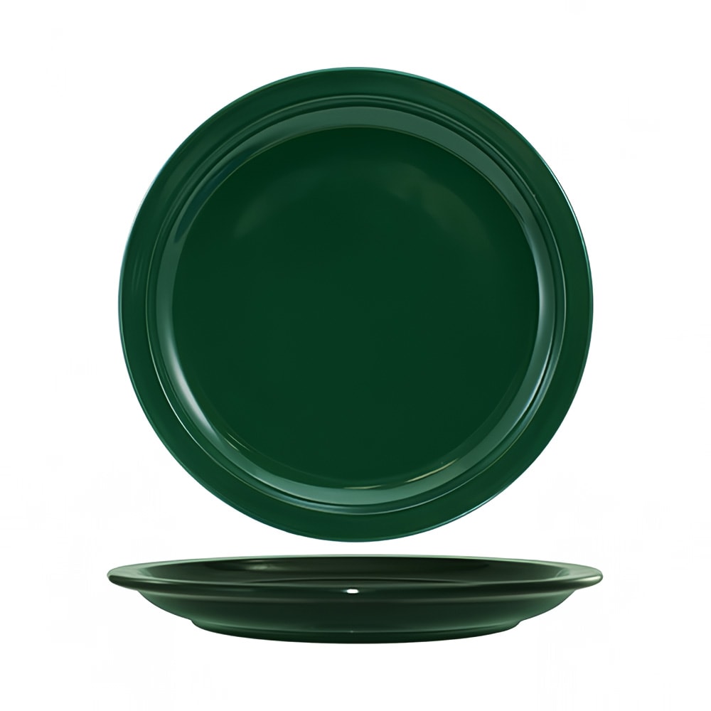 129-CAN16G 10 1/2" Round Cancun™ Plate - Ceramic, Green