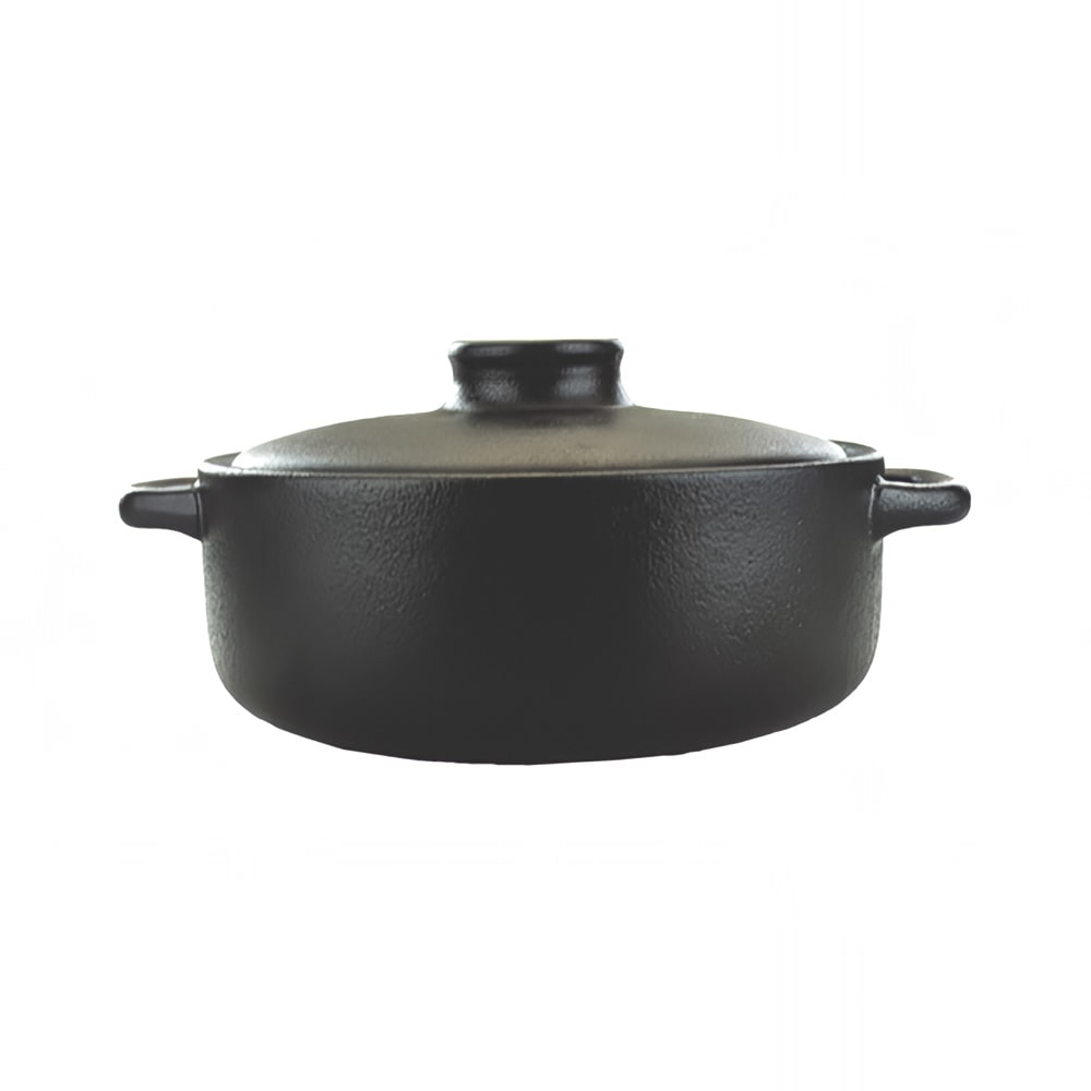 129-CAS60B 24 oz Round Casserole Dish - Ceramic, Black