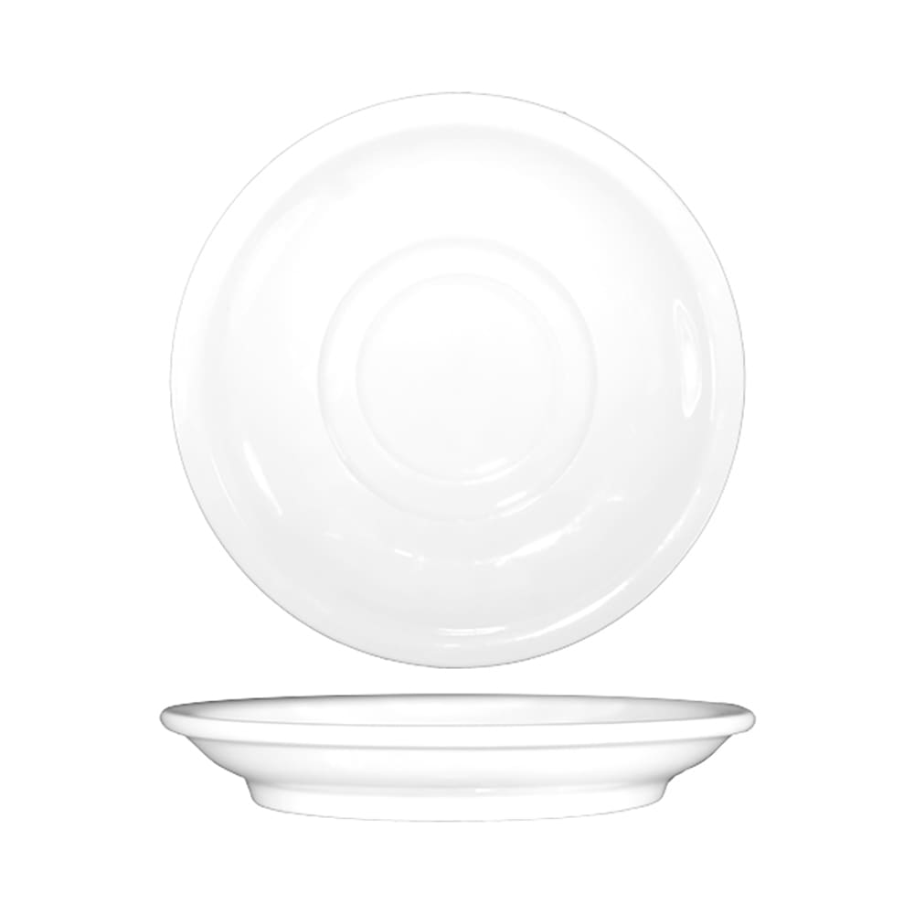 129-DO2 6" Round Dover™ Saucer - Porcelain, European White