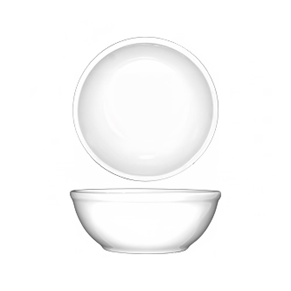 129-DO15 13 1/2 oz Round Dover™ Oatmeal/Nappie Bowl - Porcelain, European White