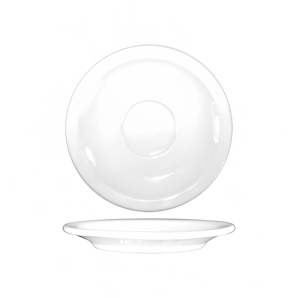 129-DO36 4 3/4" Round Dover™ A.D. Saucer - Porcelain, European White