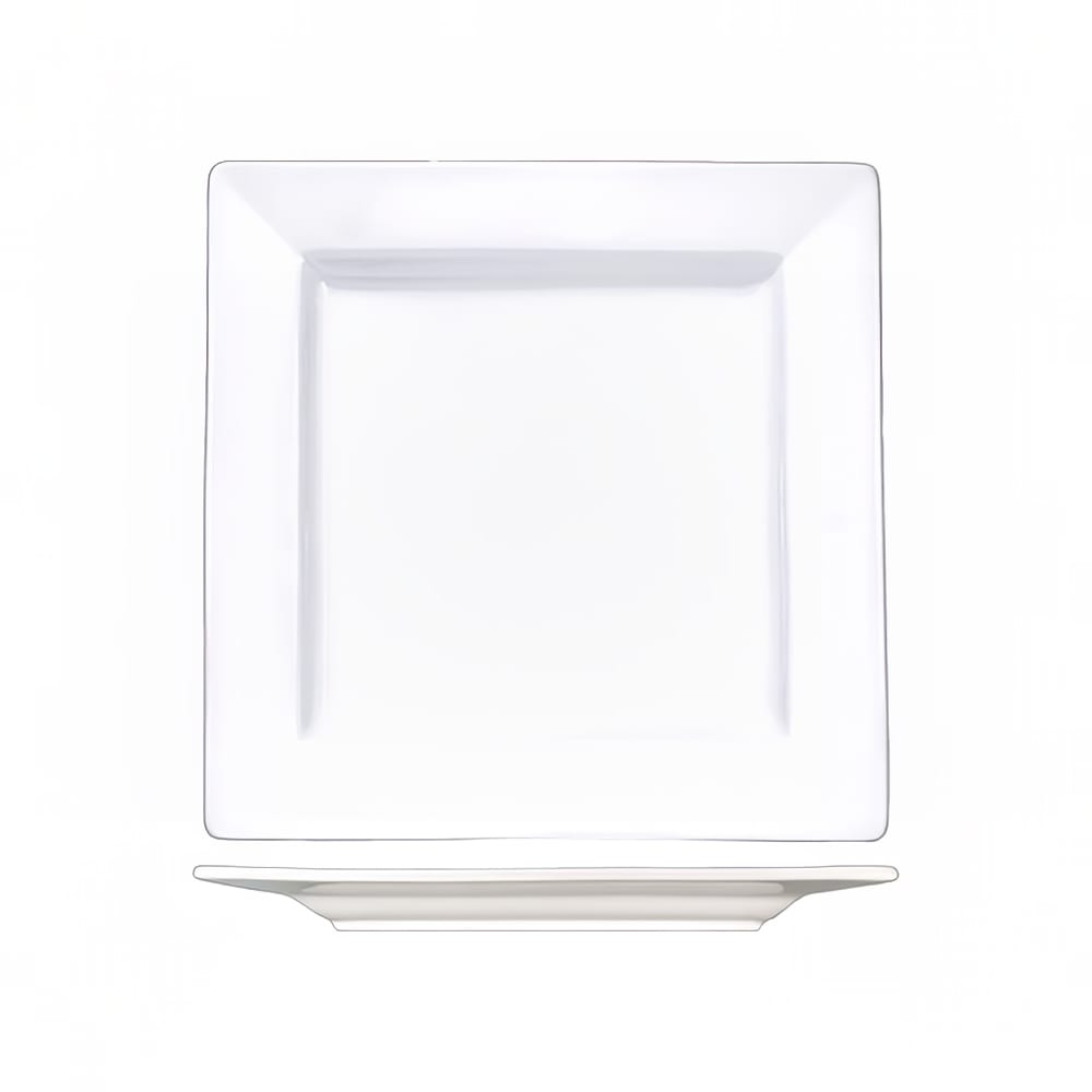 129-EL9 9 1/8" Square Elite™ Plate - Porcelain, Bright White