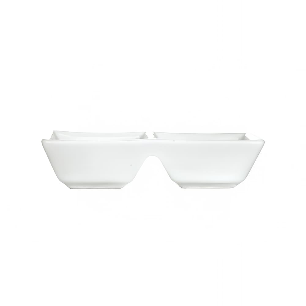 129-EL202 2 oz Rectangular Elite™ Sauce Dish - Porcelain, European White