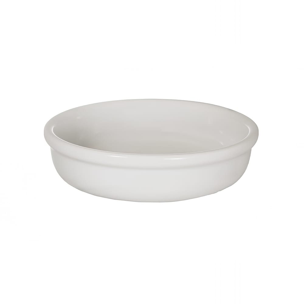 129-OB55EW 8 oz Round Crème Brulee - Ceramic, European White