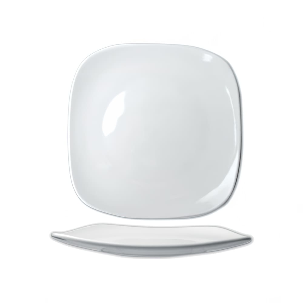 129-QP7 7 3/4" Square Quad™ Plate - Porcelain, European White