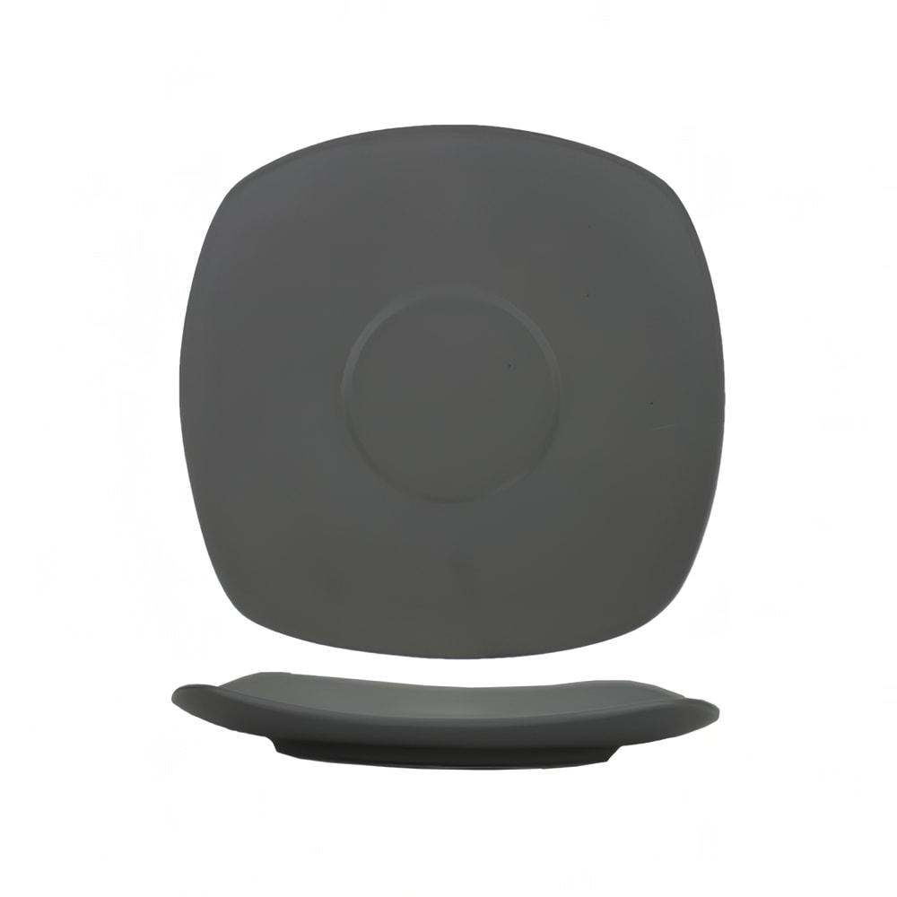129-QP2MG 5 3/4" Square Quad™ Saucer - Porcelain, Matte Gray