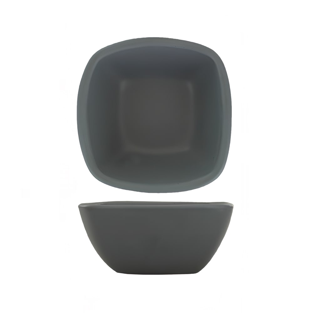 129-QP31MG 6 oz Square Quad™ Fruit Dish - Porcelain, Matte Gray