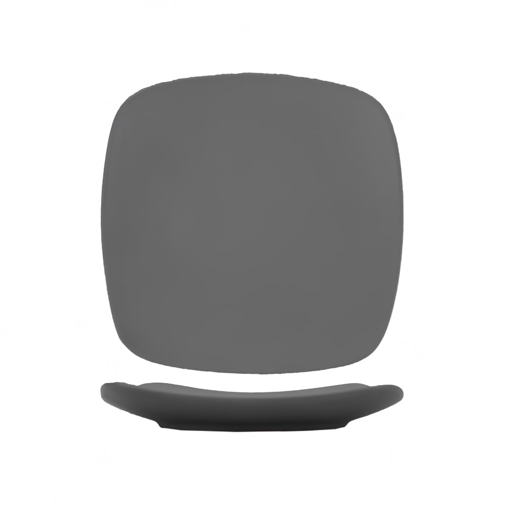 129-QP7MG 7 3/4" Square Quad™ Plate - Porcelain, Matte Gray