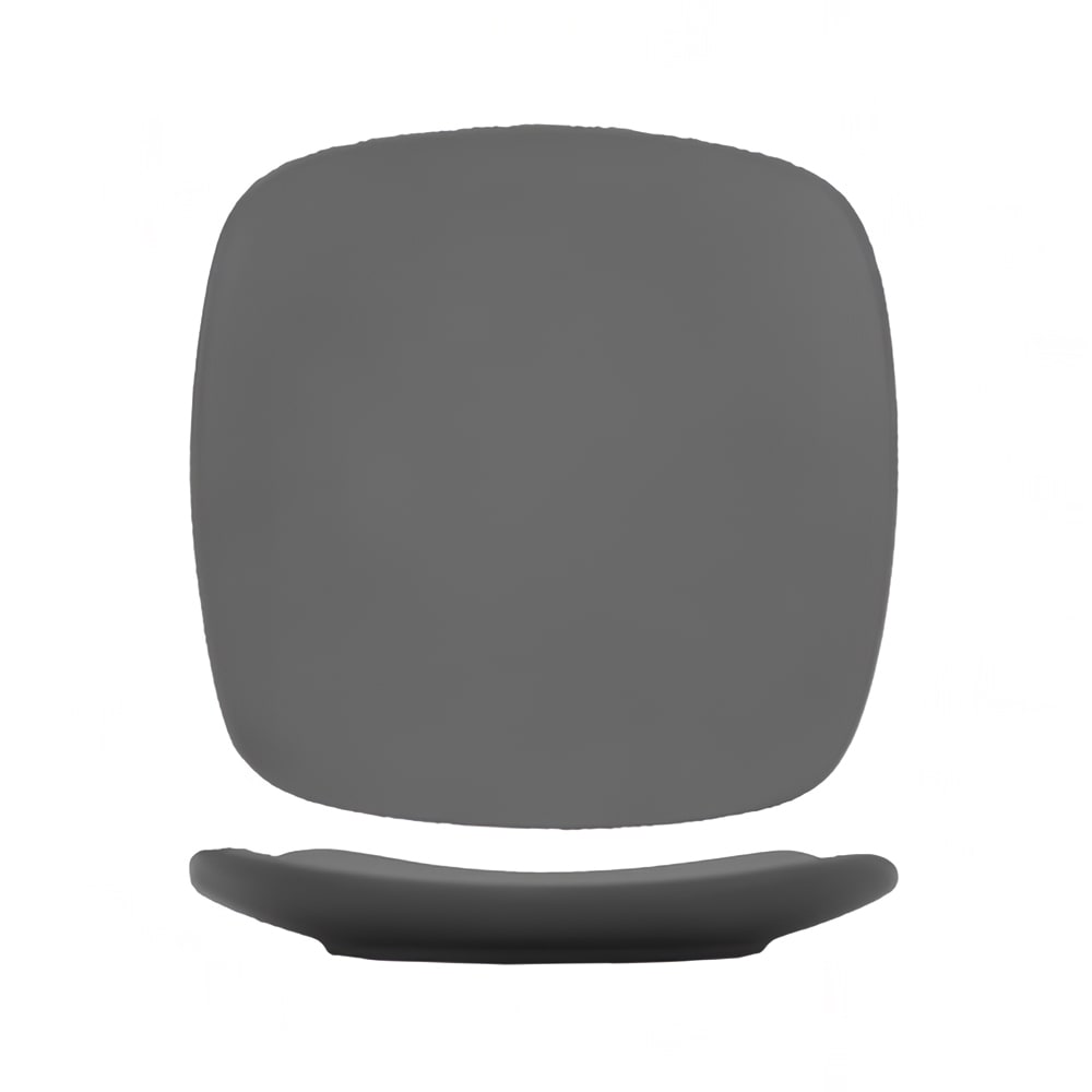129-QP20MG 11 5/8" Square Quad™ Plate - Porcelain, Matte Gray