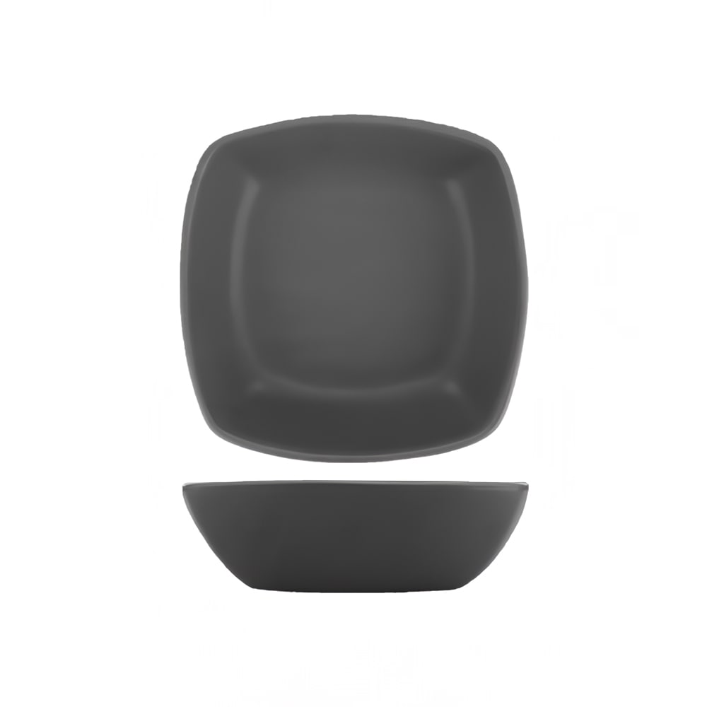 129-QP33MG 28 oz Square Quad™ Bowl - Porcelain, Matte Gray