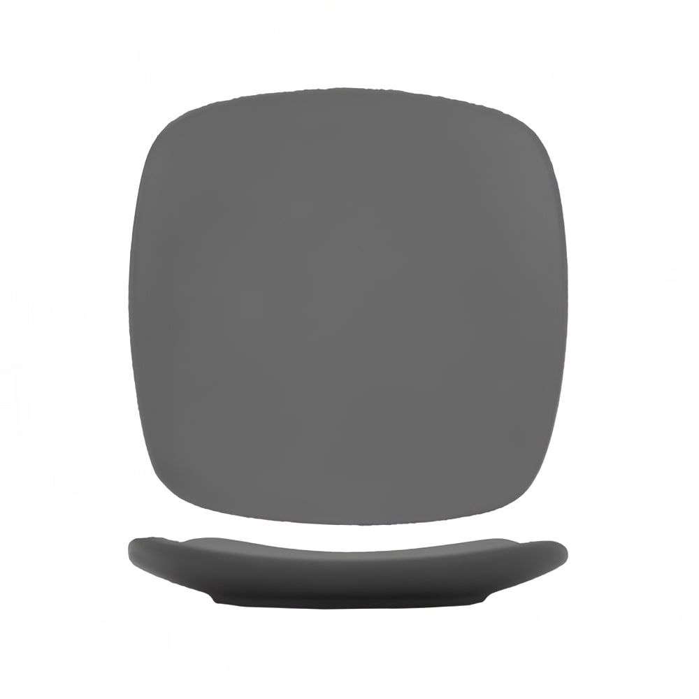 129-QP9MG 9 3/4" Square Quad™ Plate - Porcelain, Matte Gray