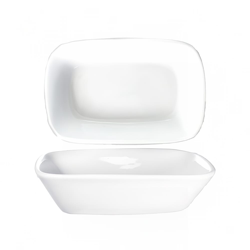 129-QP64 10 oz Rectangular Quad™ Dish - Porcelain, European White