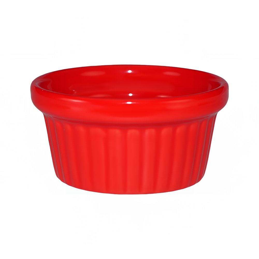 129-RAMF2CR 2 oz Cancun™ Ramekin - Ceramic, Crimson Red