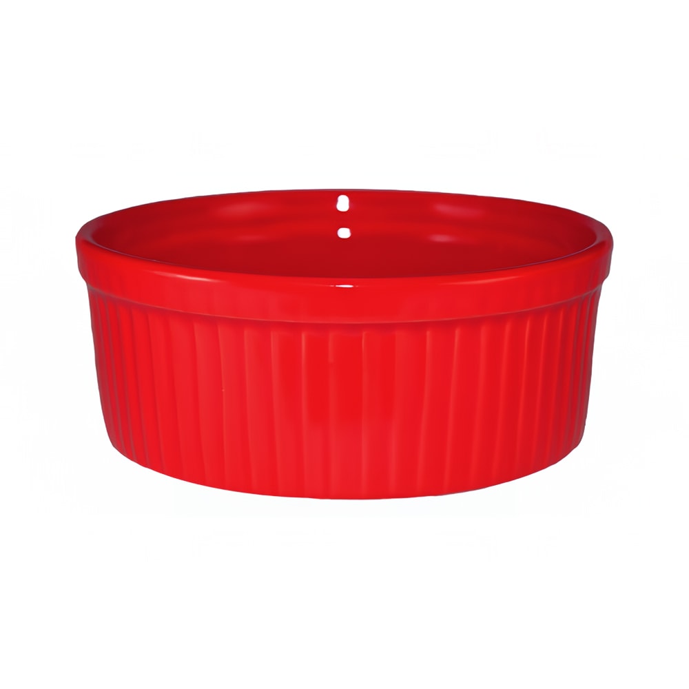129-RAMF8CR 6 oz Cancun™ Ramekin - Ceramic, Crimson Red
