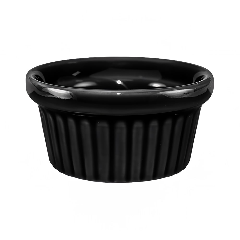 129-RAMF2B 2 oz Cancun™ Ramekin - Ceramic, Black