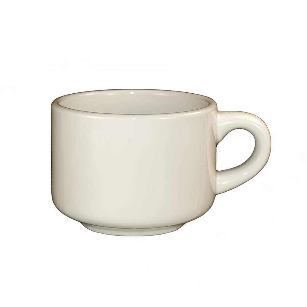 129-RO23 7 oz Roma™ Cup - Ceramic, American White