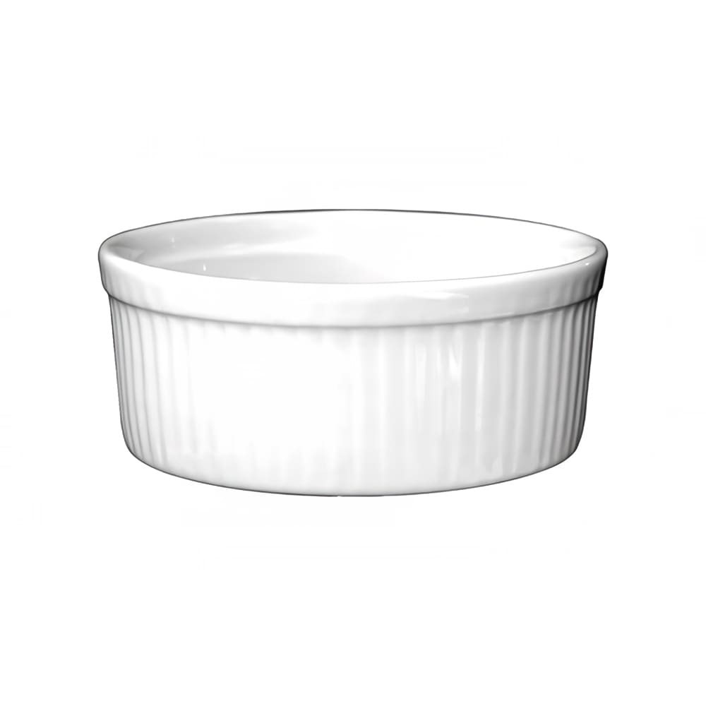 129-RAMF10EW 8 oz Ramekin - Porcelain, European White