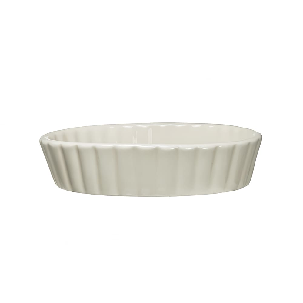 129-SOFO60AW 7 1/2 oz Oval Crème Brulee Dish - Ceramic, American White
