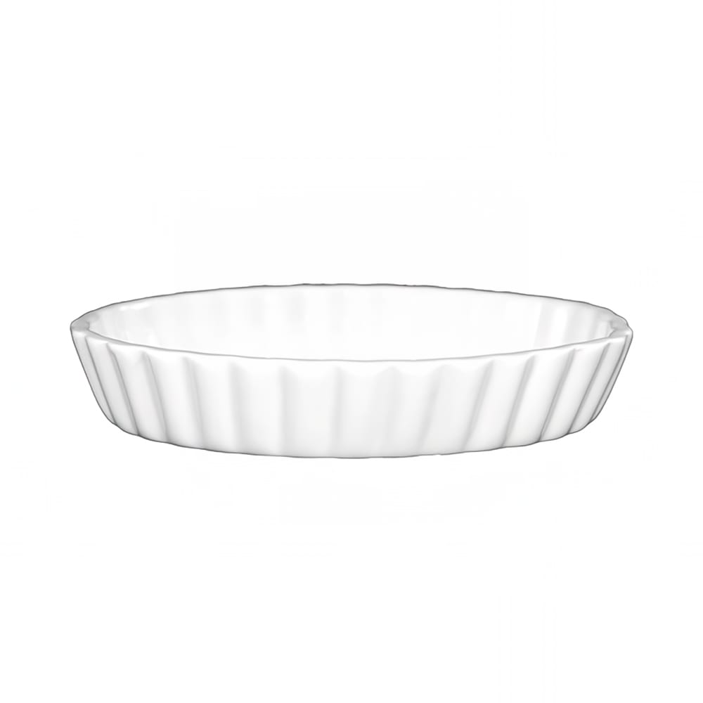 129-SOFO65EW 7 oz Oval Crème Brulee Dish - Porcelain, European White