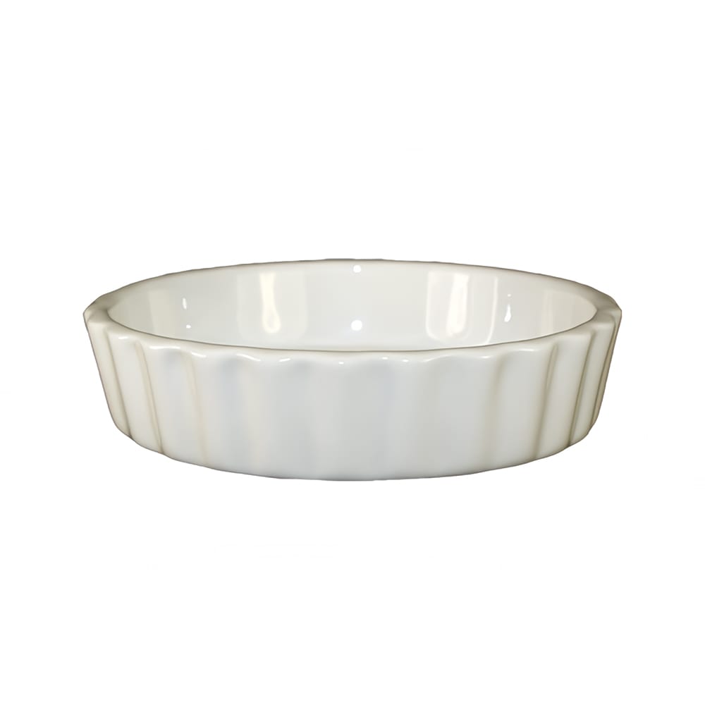 129-SOFR55AW 8 oz Round Crème Brulee Dish - Ceramic, American White