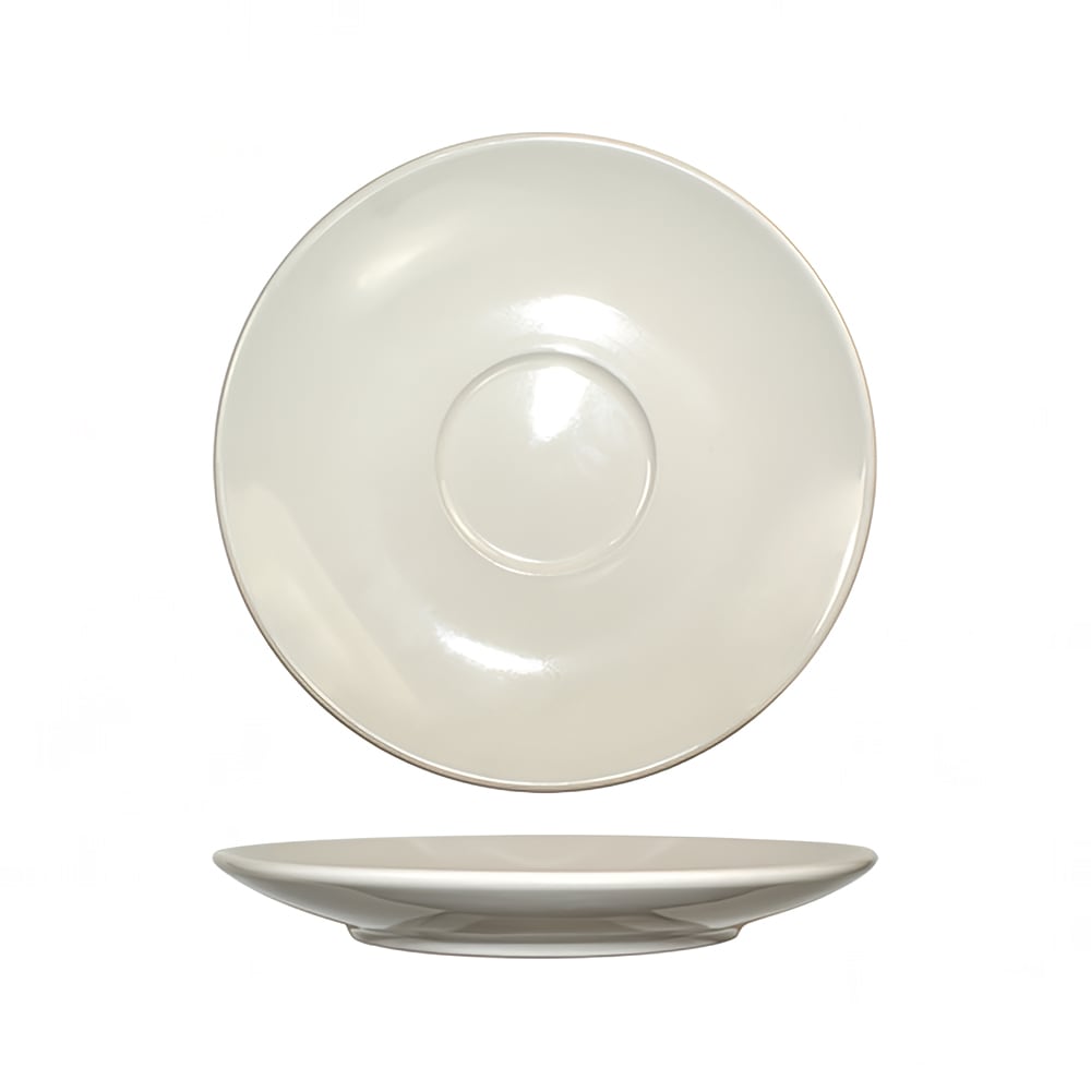 129-RO68 7 1/4" Round Roma™ Cappuccino Saucer - Ceramic, American White