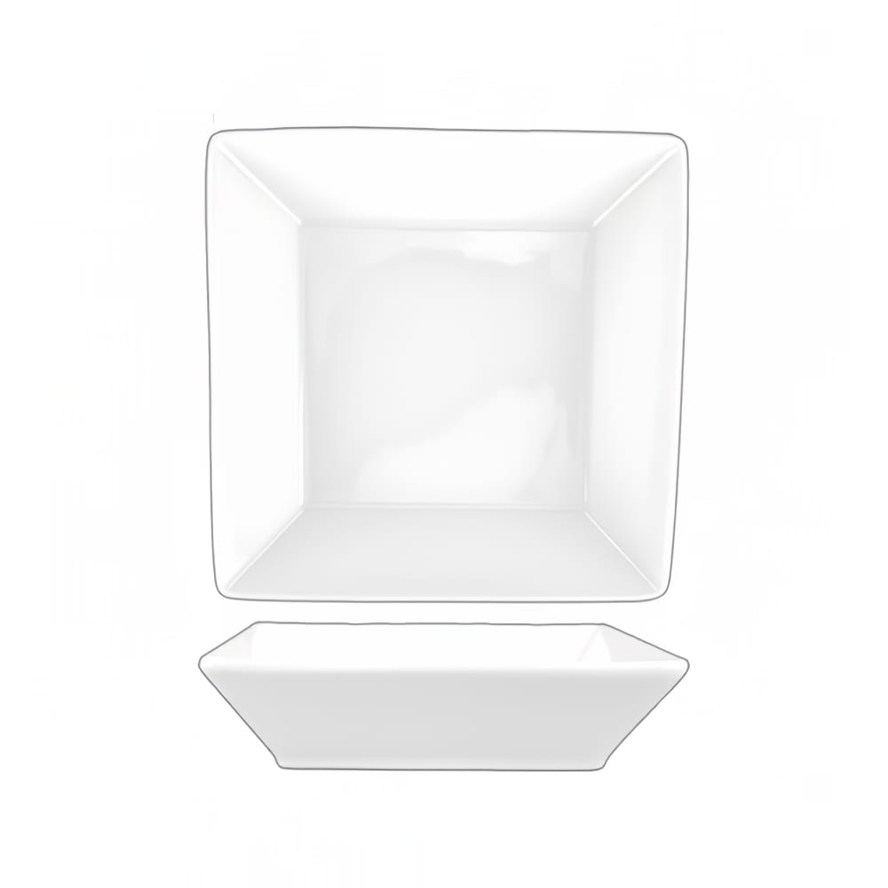 129-SP88 46 oz Square Slope™ Bowl - Porcelain, Bright White