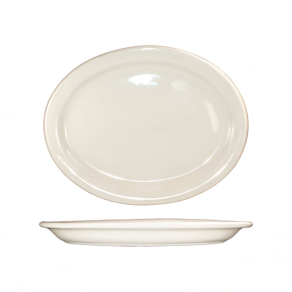 129-VA51 16" x 10 7/8" Oval Valencia™ Platter - Ceramic, American White