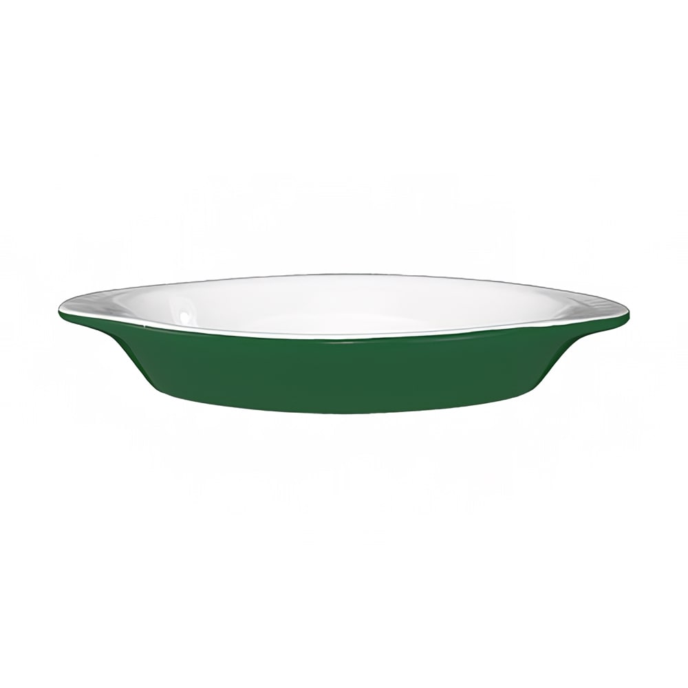 129-WRO8EWG 8 oz. Oval, Welsh Rarebit - Stoneware, Green/European White