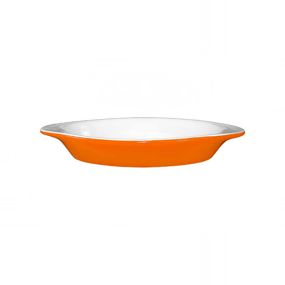 129-WRO8EWO 8 oz. Oval, Welsh Rarebit - Stoneware, Orange/European White